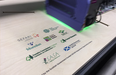 Exhibitions signage being printed in our Edinburgh offices