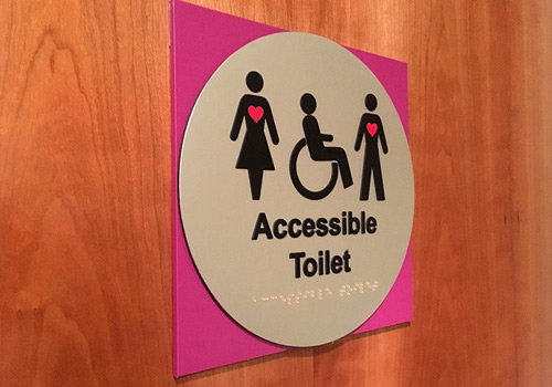 Example of architectural braille Sign for shop in Scotland