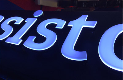 LED face Illuminated sign in Edinburgh
